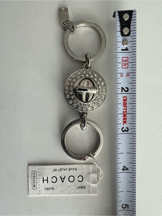 Coach Accessories - Coach Silver Keychain. Pave Valet KF. NWT